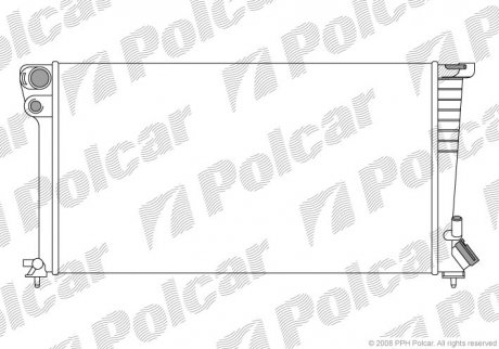Радиатор охлаждения Citroen Berlingo/Peugeot Partner 1.8D 96- Polcar 235008A8