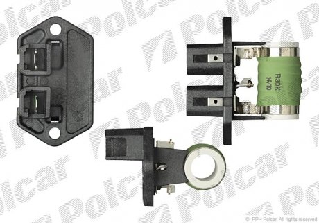 Резистор вентилятора салону Fiat Doblo, Punto, Stilo 1.2-2.4 09.99- Polcar 3019KST-1 (фото 1)