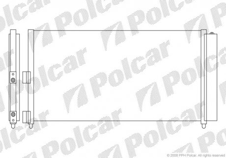 Радиатор кондиционера Fiat Doblo 1.3-1.9 JTD 01- Polcar 3022K8C5