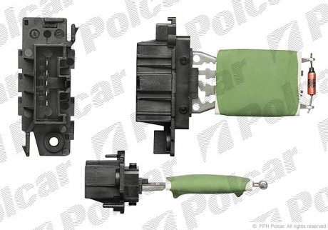 Реостат вентилятора салона Fiat Doblo Opel Corsa D 1.2-1.4Lpg 08.06- Polcar 3024KST-2