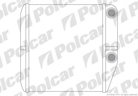 Радиатор печки Citroen Nemo Fiat Fiorino,Linea, Punto 0.9-1.9D 06.05- Polcar 3024N8-2