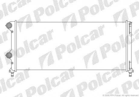 Радиатор Fiat Doblo 1.9JTD 05/01- (+AC) Polcar 304008A5