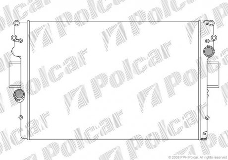 Радиатор охлаждения Iveco Dailly 2.3-3.0 D 02- Polcar 305208A5