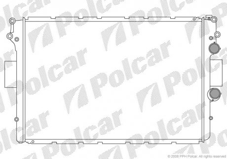 Основной радиатор Iveco Daily (99-) 50C 2.8 TD Diesel M A/C + Polcar 305208B3