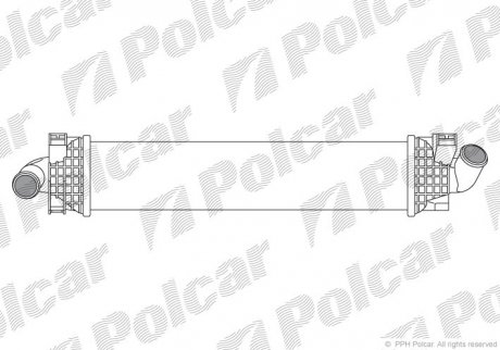 Радіатор інтеркулера Focus C-Max, Focus, Kuga, Mondeo, S-Max 1.6D-2.5 10.03- Polcar 3205J8-1 (фото 1)