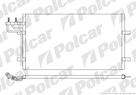 Радиатор кондиционера Ford Focus C-MAX 03- Polcar 3235K8C1S
