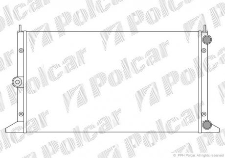 Радиатор основной VW Sharan 1.9TDI 96- Polcar 324008A3