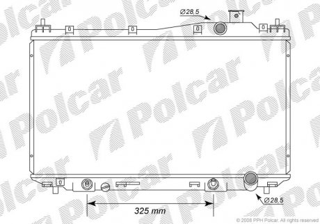 Радиатор основной Honda Civic 1.4/1.6/1.7 12.00-12.05 Polcar 382508-2