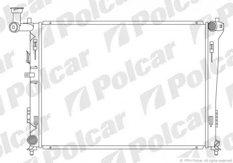 Радиатор охлаждения Hyundai I30 1.4i-2.0i 07-/Kia Ceed 07- Polcar 401508-1