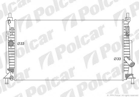 Радиатор основной Mazda 3 1.6-2.0 2009- Polcar 454208-1