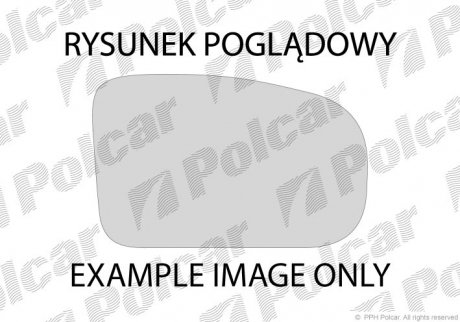 Стекло зеркала R (выпуклое) Polcar 5003552E (фото 1)