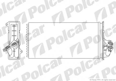 Теплообменник Mercedes Vito (W638) 2.0-2.8 02.96-07.03 Polcar 5012N8-1 (фото 1)