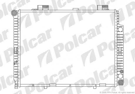 Радіатор DB 210 E200/220CDI 97-02 Polcar 501508-3 (фото 1)