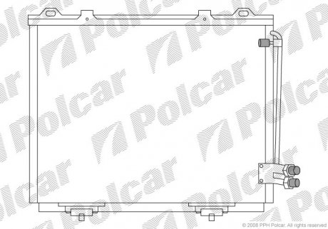Радиатор кондиционера DB E-class (W210, S210) 95-03 Polcar 5015K8C1
