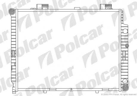 Радіатор DB 210 E 270/320 CDI 99-02 Polcar 502108-4 (фото 1)
