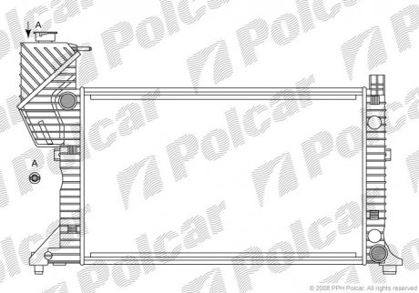 Радиатор основной DB Sprinter 95- Polcar 506208A2