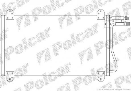 Радиатор кондиционера DB Sprinter 95- Polcar 5062K8C1S (фото 1)