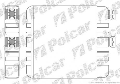 Радіатор пічки Opel Astra G 98- Polcar 5508N8-1