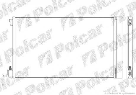Радіатор кондиціонера Opel Insignia 1.6-2.8 07.08- Polcar 5520K8C1 (фото 1)