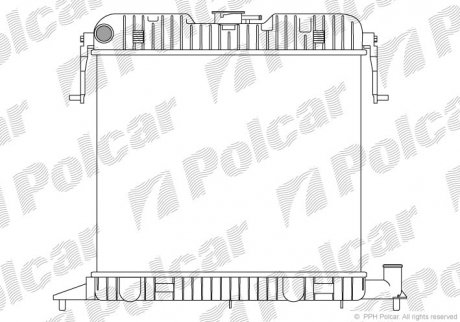 Радіатор Opel Omega A 1.8/2.0 09.86-04.94 Polcar 552508-1 (фото 1)