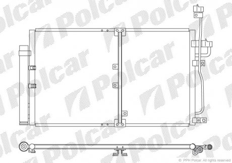 Радиатор кондиционера Chevrolet Captiva Opel Antara 2.0D/2.2D 07.06- Polcar 5565K8C1