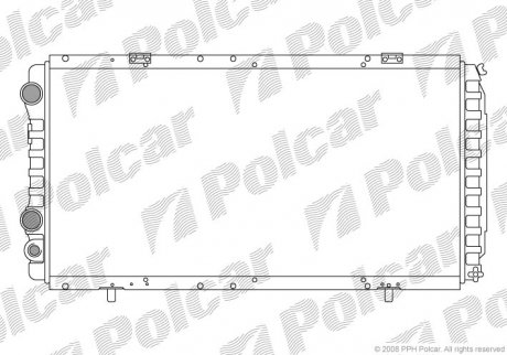 Радіатор охолодження Peugeot Boxer 2.0-2.5D,TD 94- Polcar 570208A2 (фото 1)