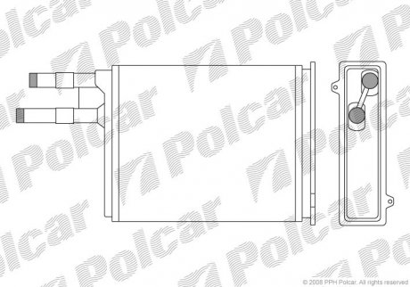 Радіатор пічки Fiat Ducato/Peugeot Boxer 94 - Polcar 5702N8-1 (фото 1)