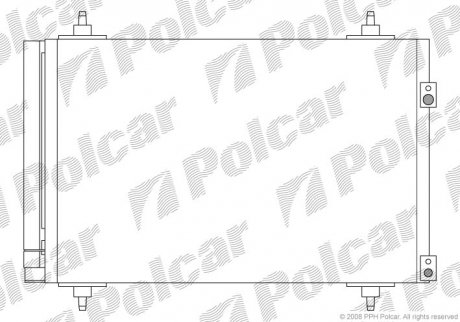 Радиатор кондиционера Citroen Berlingo 1.6 HDI 08- Polcar 5711K8C2S