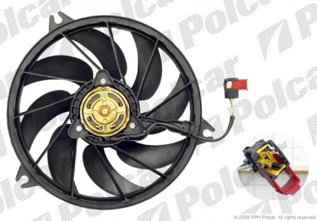 Вентилятор радиатора Peugeot 206 1.1-2.0D 09.98- Polcar 572323W4 (фото 1)