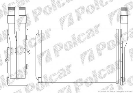 Радіатор пічки Renault Espace/5/9/11 84-91 Polcar 6005N8-1