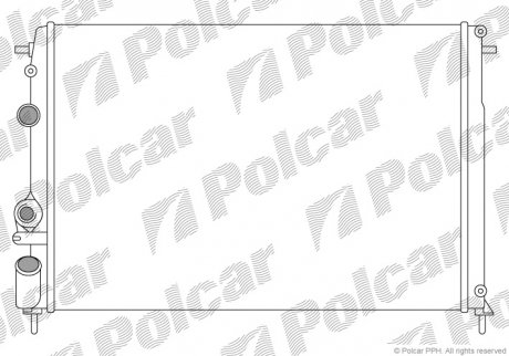 Радіатор Renault Megane, 1,4-2,0, 96-03 Polcar 600708A5 (фото 1)