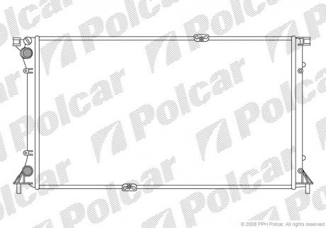 Радіатор охолодження Renault Trafic 2.5 dCi 02- (+AC) Polcar 602608A4 (фото 1)