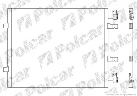 Радиатор кондиционера Renault Trafic 2.0dCi, 2.5dCi 06- Polcar 6027K8C1S (фото 1)