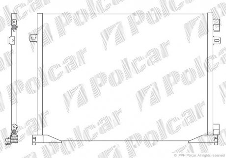 Радиатор кондиционера Opel Vivaro A Renault Trafic II 1.9D/2.0/2.0D 08.01- Polcar 6027K8C3S (фото 1)