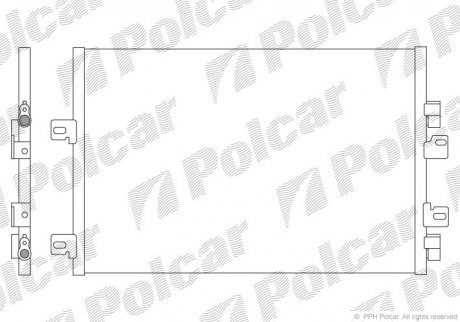 Радиатор кондиционера Renault Kangoo 1.5dCi 01- Polcar 6061K8C2