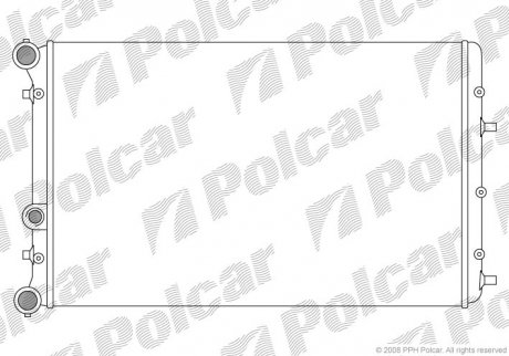 Радиатор охлаждения Skoda Fabia (99-) 2.0 i 16V Benz. M A/C +/- P/A Polcar 691308-2 (фото 1)
