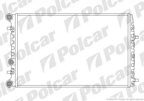 Радиатор охлаждения Skoda Fabia 1.0-2.0 08.99- Polcar 691308A5 (фото 1)