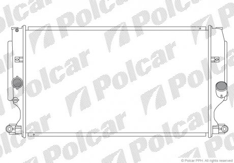 Радиатор охлаждения Toyota Avensis/Auris/Verso 1.6-2.2D 08- Polcar 811608-4 (фото 1)