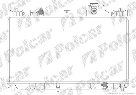 Радиатор охлаждения Toyota Camry 01- (+/-AC) Polcar 813608-2