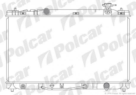 Радиатор основной Toyota Camry 2.4 VVTi 06-11 Polcar 813808-3