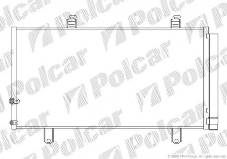 Радіатор кондиціонера Toyota Camry/Avalon 2.4/3.5 01.06-12.14 Polcar 8138K8C1S (фото 1)