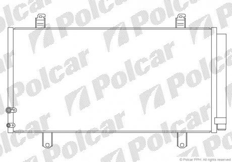 Радиатор кондиціонера Toyota Camry 2.5/3.5 09.11- Polcar 81E2K81K