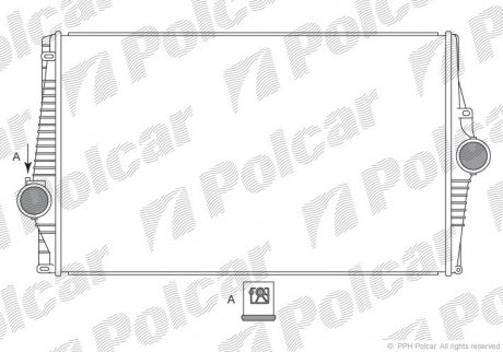 Интеркулер Volvo XC90 2.4D 10.02-12.14 Polcar 9090J8-1 (фото 1)