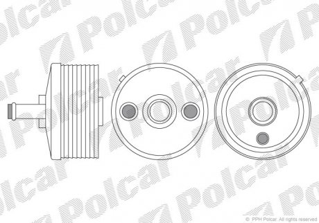 Радіатор масляний Skoda/VAG/Audi/Seat 1.6-2.0 (AKП 6 ступ.) 02-14 Polcar 9513L8-2 (фото 1)