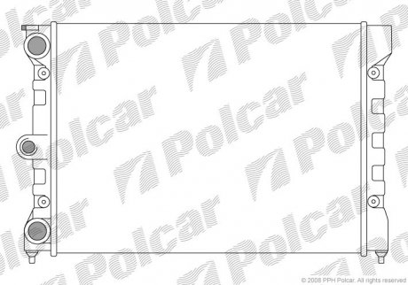 Радіатор VW Golf/ Jetta / Passat II 82-88, Polo II 81-83 Polcar 953408-1 (фото 1)