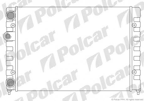 Радиатор охлаждения VW Golf 1.4 91-97/Vento 92-98 Polcar 953808A1 (фото 1)