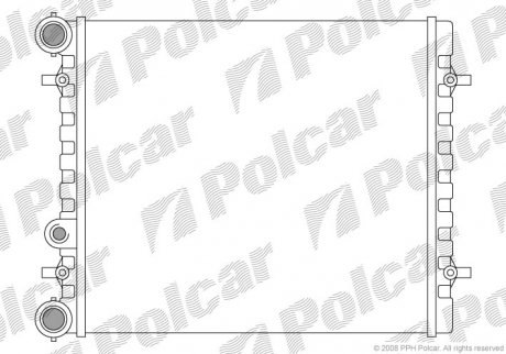 Радиатор Skoda Octavia 1.4/1.6 09.96- Polcar 954108A1