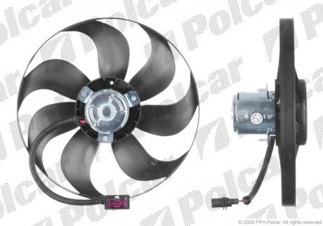 Вентилятор охлаж. двигателя VAG 1.0-2.0 09.96-12.10 Polcar 954123U2