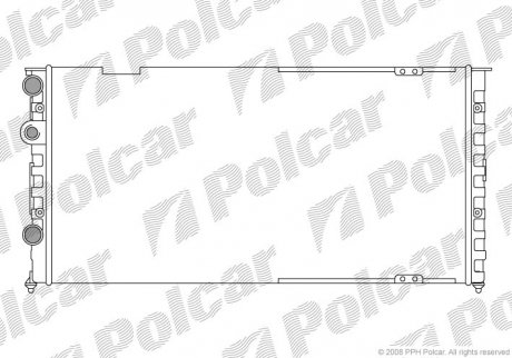 Радіатор охолодження (+AC) VW Passat 1.6D-2.8 02.88-05.97 Polcar 954608-5 (фото 1)