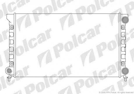 Радиатор охлаждения VW Passat 1.6-1.8 88-97 Polcar 954608A4